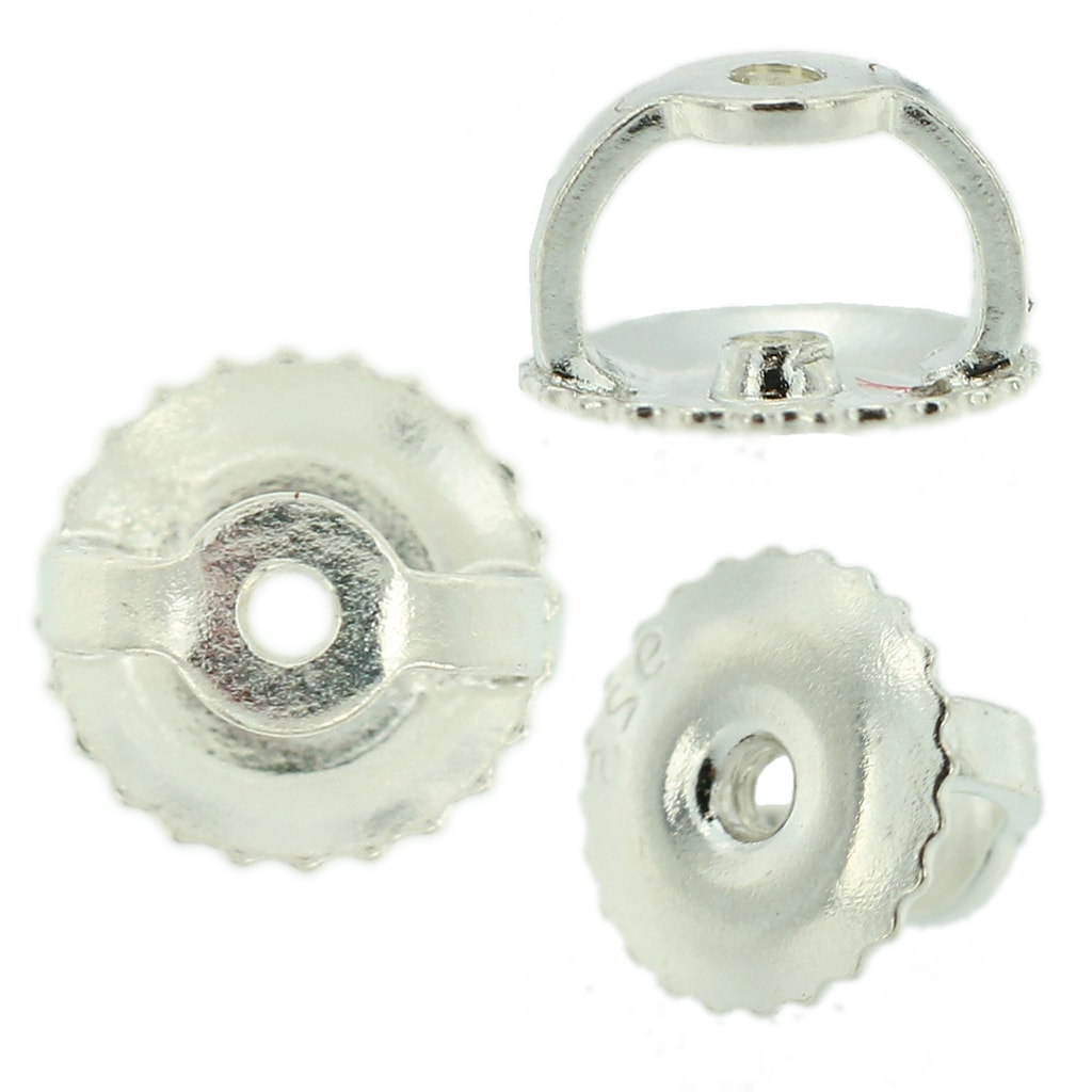 Sterling Silver 925 Replacement Single Screw Back Earnut for Stud Earrings  USA - Findings Outlet